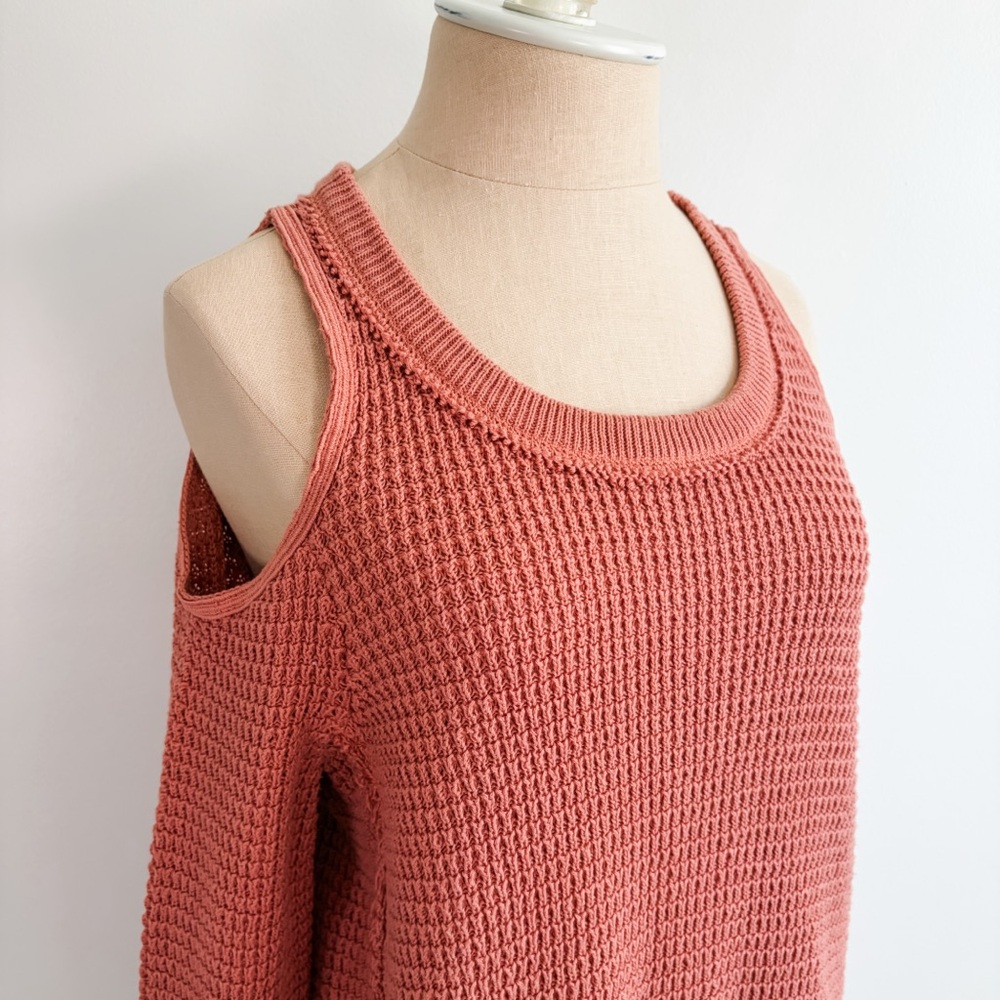 Free People Sunrise Sunset Cold Shoulder Sweater - Picture 5 of 12